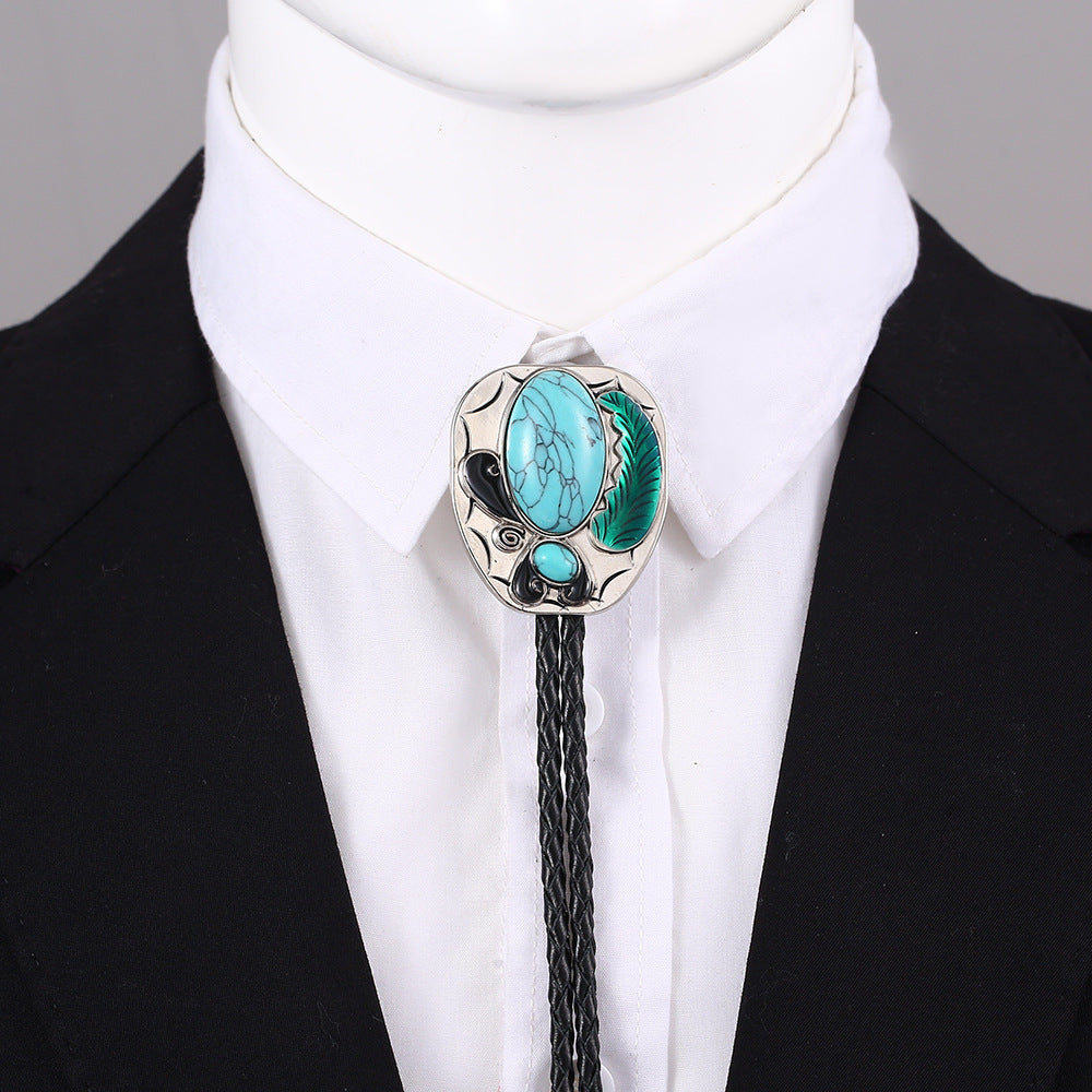 Celtic Pattern Turquoise Agate Bolo Tie f877121b d51c 4a47 9ea3 699ccced5a15