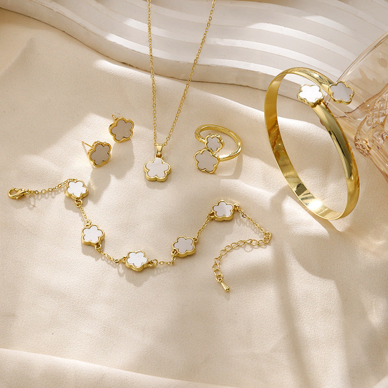 Jewelry Suit Acrylic Bracelet Necklace Ring Stud Earrings f8999a9c 17a9 415a ae4b f6b905a0e88d