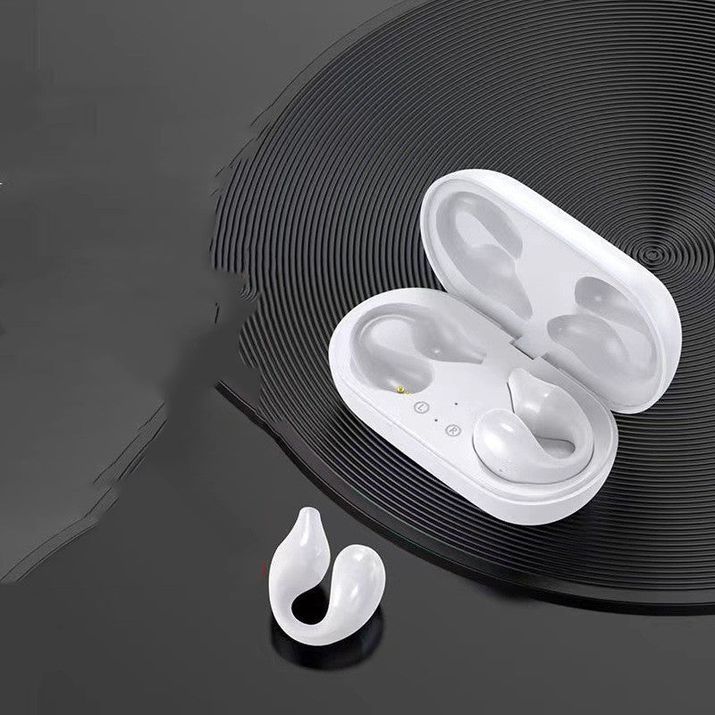 Ear Clip Bone Conduction Headphone Bluetooth-compatible 5.2 HIFI Wireless Earphone Touch Handsfree Sports Noise Cancelling He