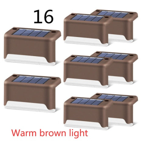 New Upgrade Waterproof LED Solar Fence Lamp Solar Deck Lights Solar Step Light Outdoor For Patio Stairs Garden Pathway Step Y
