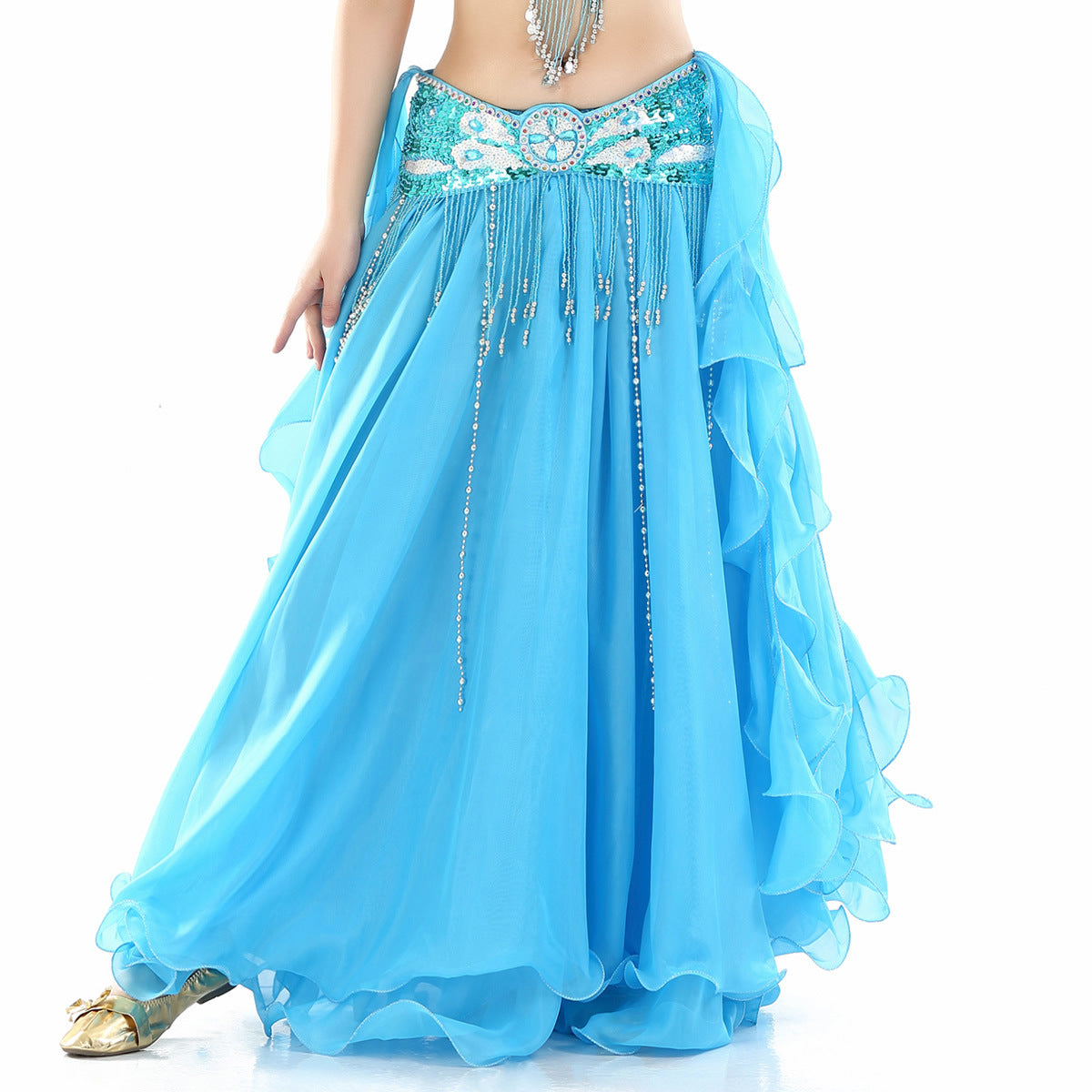 Chiffon Rolled Leaf Belly Dance Gauze Skirt f97a4a64 51b3 40e5 9239 5588aeab5b6b