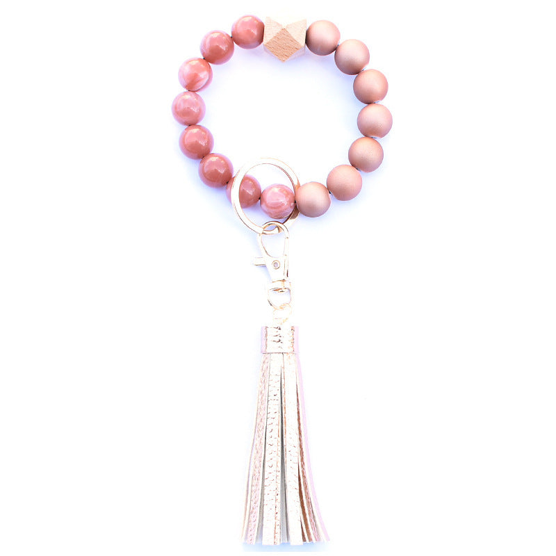 Creative Wooden Bead Bracelet Keychain fa67bd58 c385 4aff 8c0a d2e0c65191b4