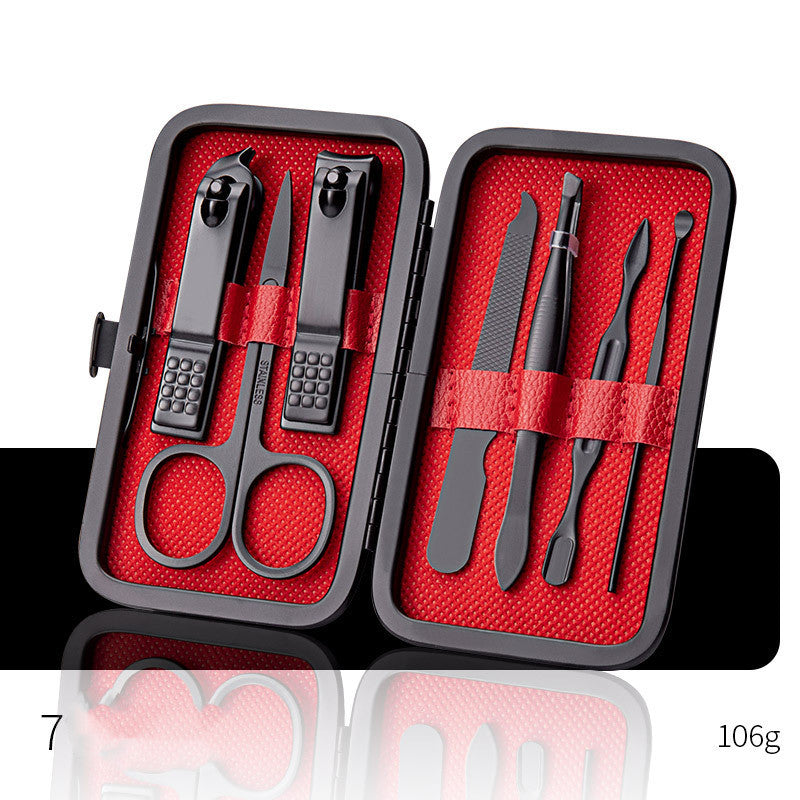 Professional Scissors Nail Clippers Set Ear Spoon Dead Skin Pliers Nail Cutting Pliers Pedicure Knife Nail Groove Trimmers fa