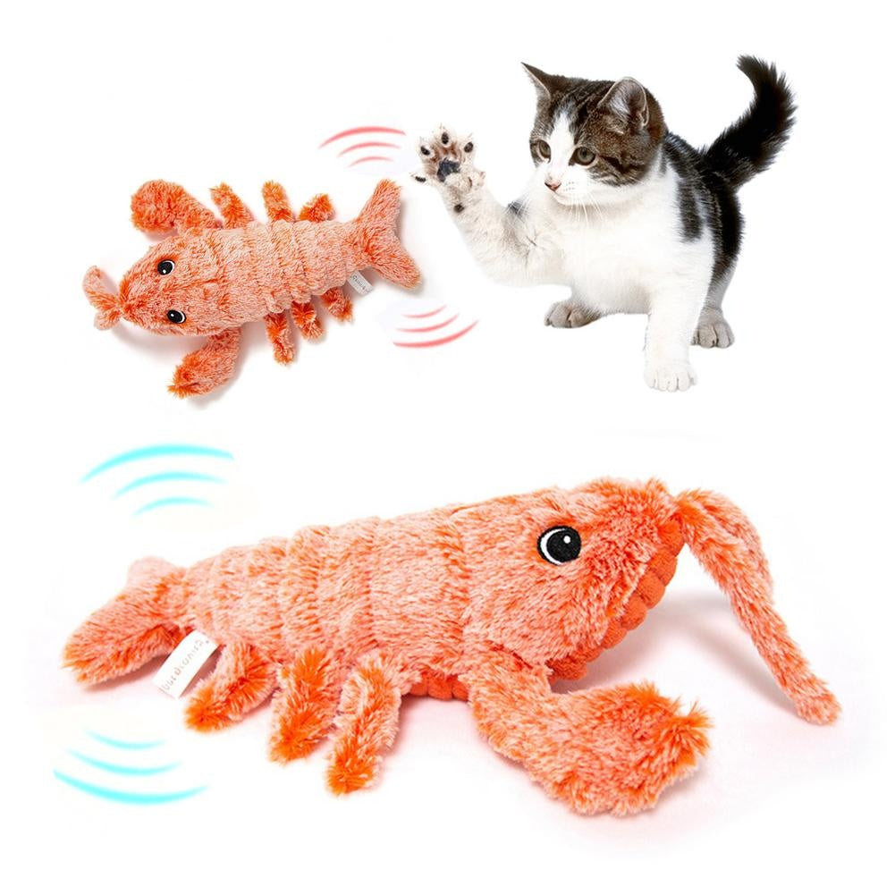Pet Toys Electric Jumping Shrimp USB Charging Simulation Lobster Funny Cat Plush Pets Toy fabd3af5 86be 402b b2e2 b0715eca696