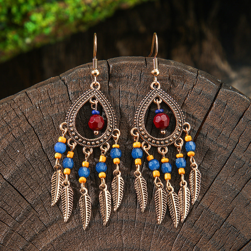 Vintage Bohemian Style Hand-woven Tassel Earrings fb2416b3 8c0b 4ca0 bfad 97c49063ba62
