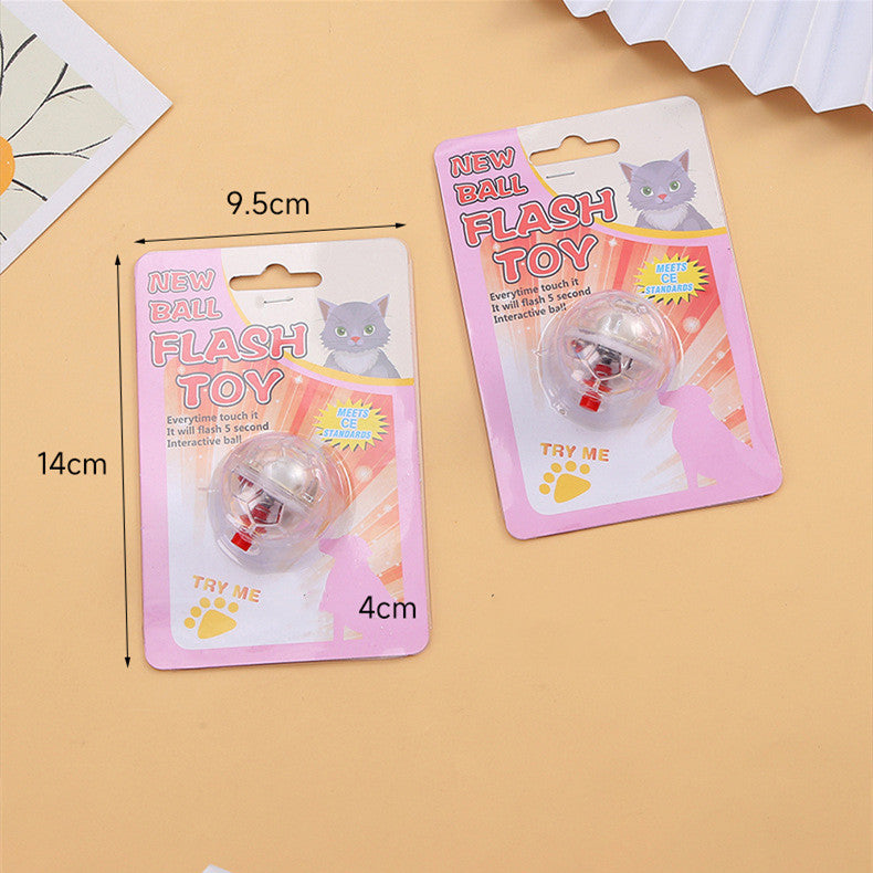 Cat Dog Toy Ball New Fashion Glowing Transparent Plastic Ball Pet Interactive Toy Funny Training Cat GlowBalls Toys Pet Produ