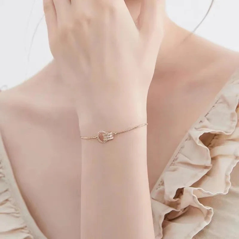 Gold Crisscross Bracelet Adjustable Fashion Design Girls' Jewelry Accessories fc2a870e d9f3 42ea 9ae3 345a03797f66