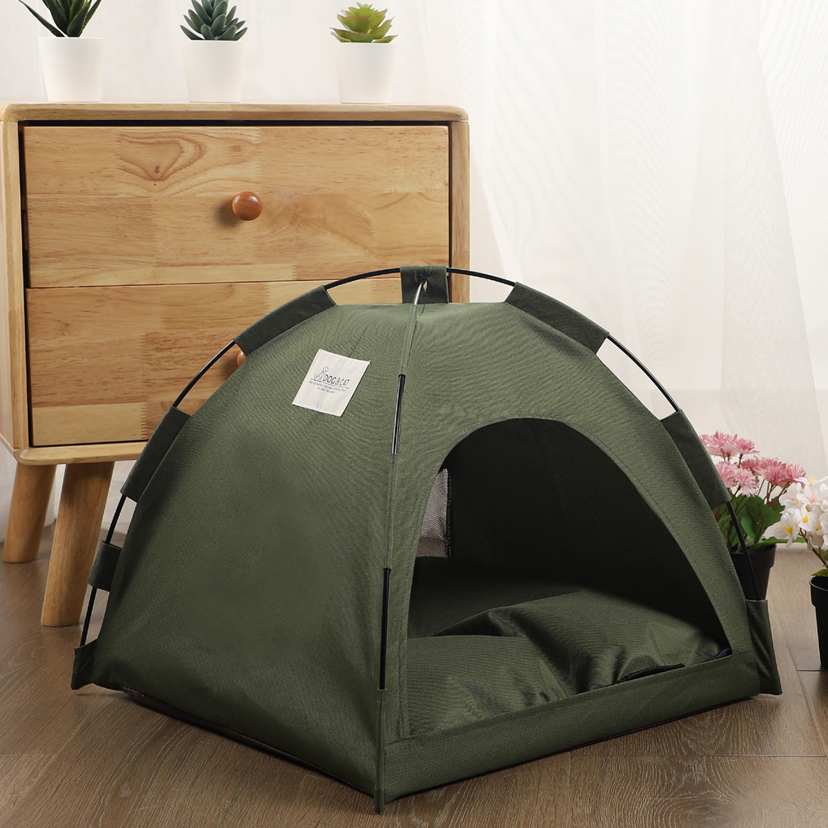 Cat Tent Cooling Mat Dog House Pet Sofa Camping Dog Bed With Cushion For Dog Kennel Indoor Cat Nest Cat Bed Pets Products fd