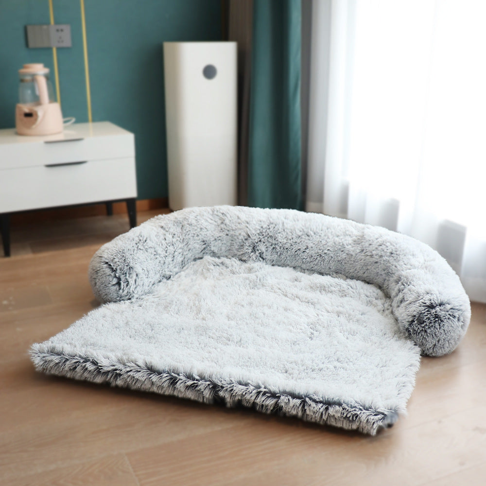 Removable Pet Dog Mat Sofa Dog Bed Soft Pad Blanket Cushion Home Washable Rug Warm Cat Bed Mat For Couches Car Floor Protecto