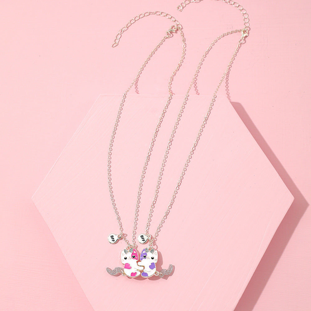 Cute Cat Activity Tail Magnet Phase Attractor Necklace fd736467 04c7 44ab 97c4 b4d0b96e7c36