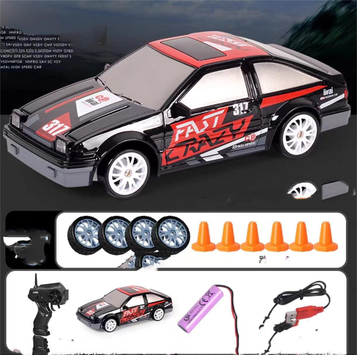 2.4G Drift Rc Car 4WD RC Drift Car Toy Remote Control GTR Model AE86 Vehicle Car RC Racing Car Toy For Children Christmas Gifts - HD Wireless Product #10