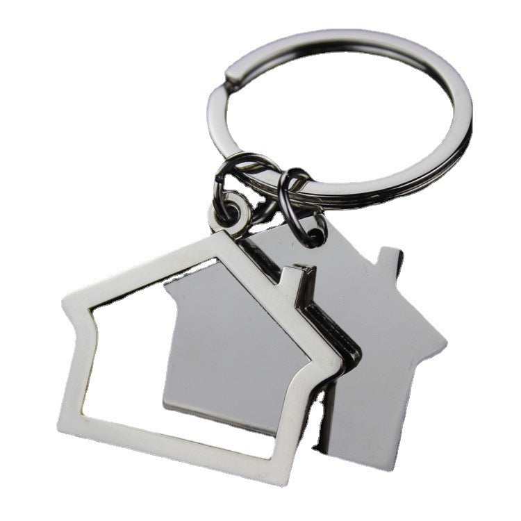Creative Real Estate Opening Gift Double-sided Laser Sculpture House Keychain ff26e6db 9b0c 4713 a547 9b65810229ba