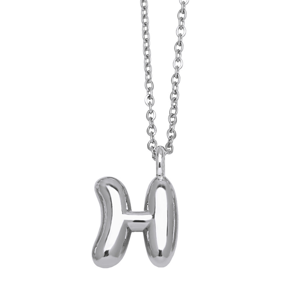 Copper Plated Gold 26 English Letters Pendant Necklace Niche Personality Clavicle Chain ff427bb5 4895 4b09 8a97 8683b4c0e82e