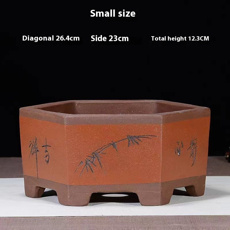 Purple Sand Flowerpot Breathable Bonsai Pot Orchid Pots Banyan Potted Green Radish ffac307b 5cac 4b68 911d d7af84c22103