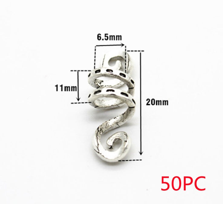 Silver Viking Spiral hair braid 000d63ef 9626 4ee8 bf0c f7fab6c9f76d
