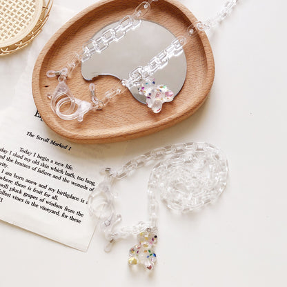 Transparent Chain Acrylic Bear Pendant Adult Glasses Chain 000f2649 3273 4464 9424 debd5651efb0