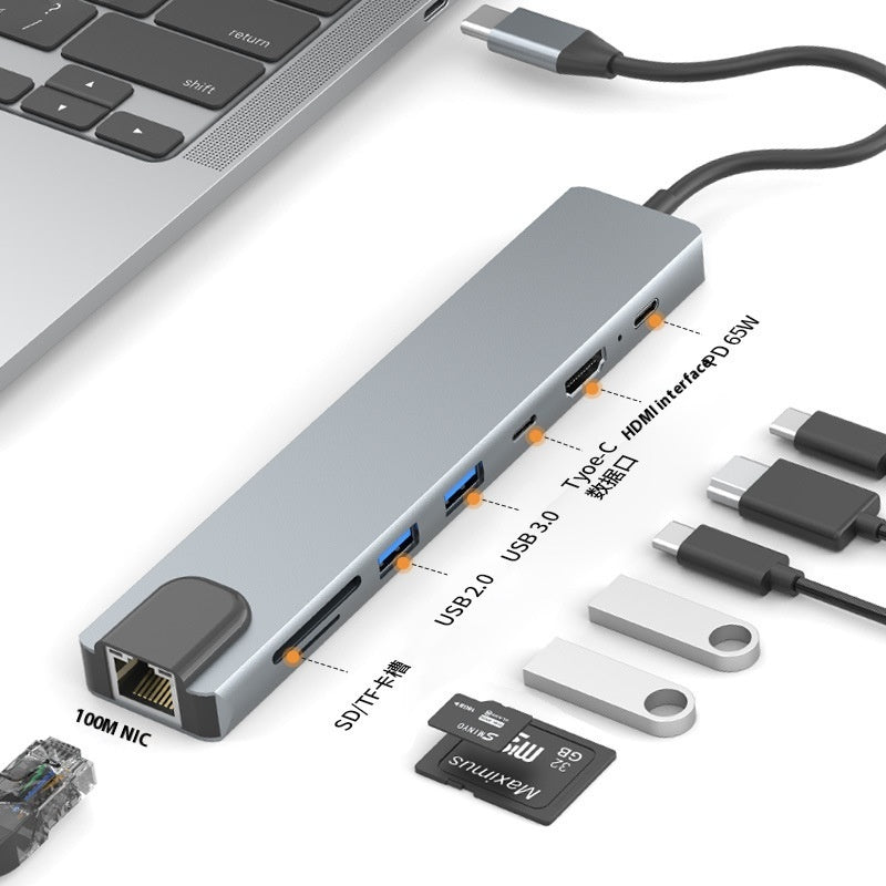 Type-c 7-in-1 Expansion Dock HDMI Projection Screen Usb Hub30 Multi-function Cable Seperater - 图片 11
