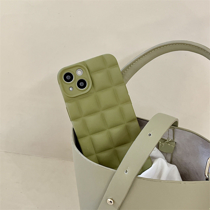 Solid Color Plaid Olive Green Applicable Phone Case 002224ad cf96 4fb3 8497 ff87c69627c1