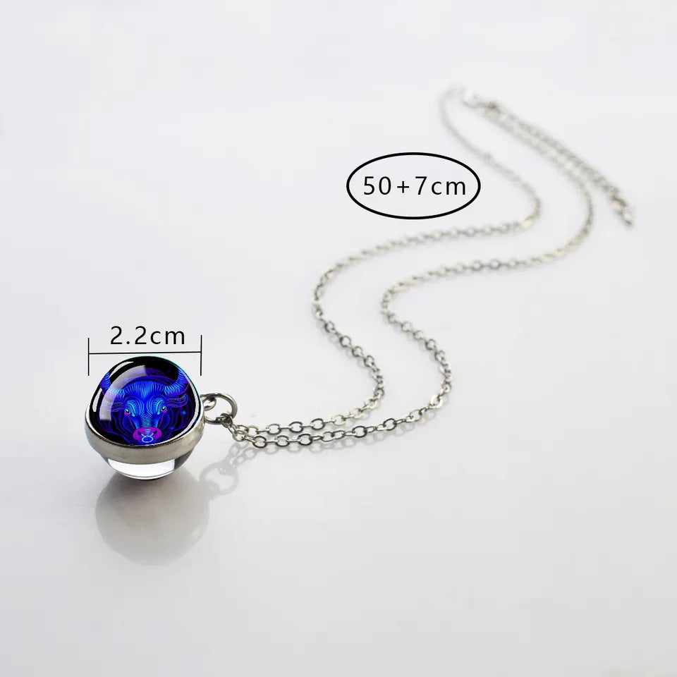 Luminous 12 Constellation Necklace 20mm Silver Creative 00373c93 c3cb 4635 a4b0 87f53823dce0