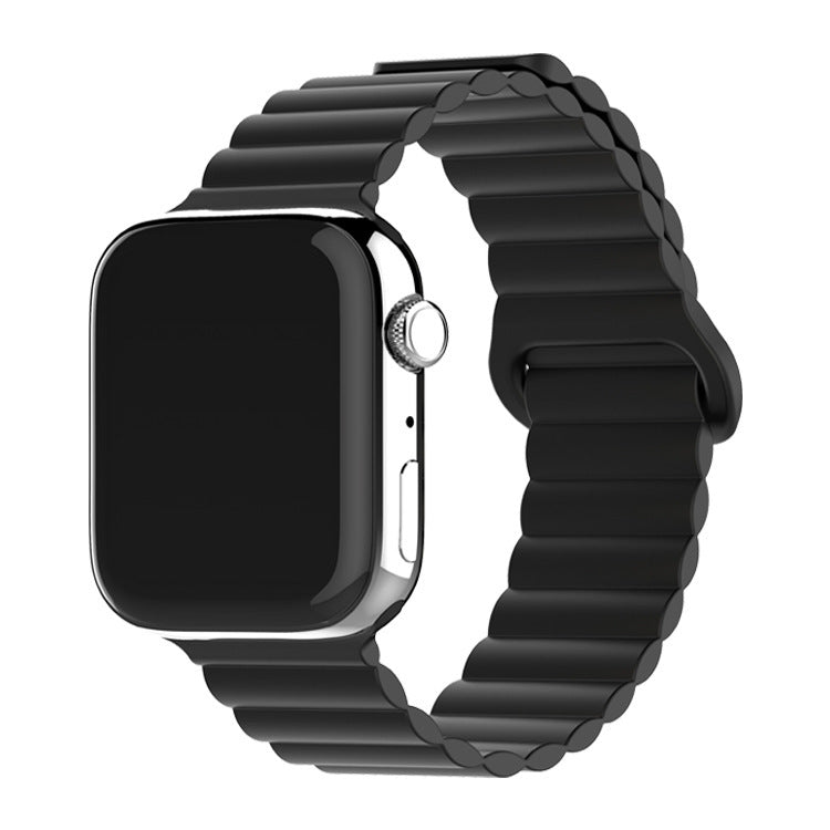 Two-color Silicone Magnetic Back Ring Buckle Watch Band 0057f8c7 2412 494c 8175 f6052a08f65c