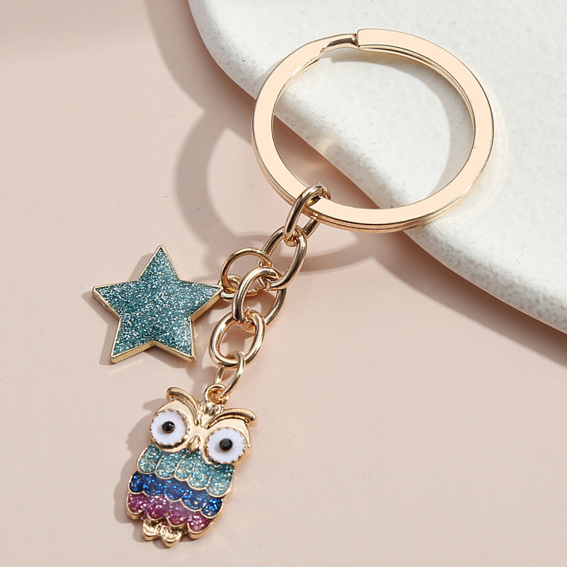 Hot Selling Dripping Oil Alloy Colorful Owl Ladybug Dark Flower Ghost Face Keychain Bag Ornaments 005ad578 5f96 4042 b8b7 3a1