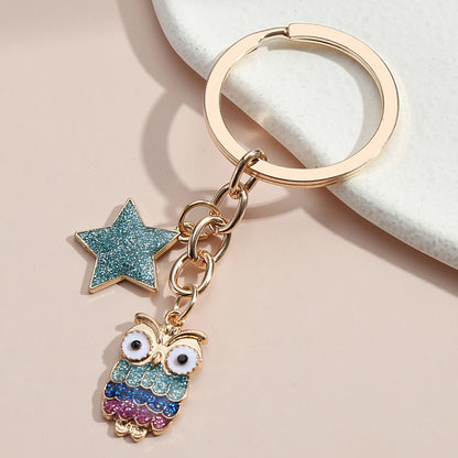 Hot Selling Dripping Oil Alloy Colorful Owl Ladybug Dark Flower Ghost Face Keychain Bag Ornaments 005ad578 5f96 4042 b8b7 3a1