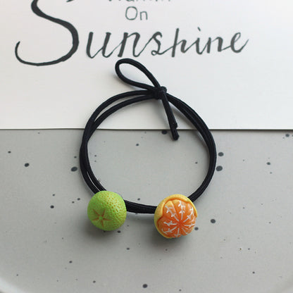 Double Orange Hair Band Bracelet Super Cute Emulational Fruit Head Rope 005bcf0f e819 4065 8323 f7a0afe5645f