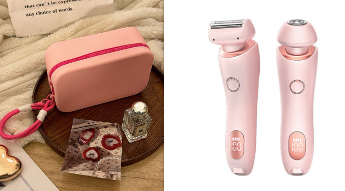 2 In 1 Hair Removal Epilator USB Rechargeable Trimmer Women Body Razor Face Leg Armpit Bikini Hand Pubic Shaver Hair Remover - HD Wireless Product #20