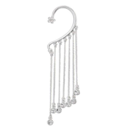 No Pierced Pearl Tassel Long Ear Clip 00726a40 6c3e 45c8 b4a6 4b8dff3838fa