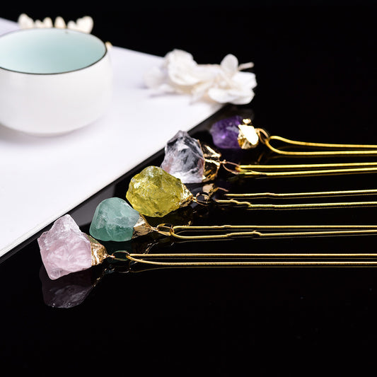 Natural Crystal Pendant Necklace With Gemstones 007edd06 df2d 4bbc a91b 121031ff059c
