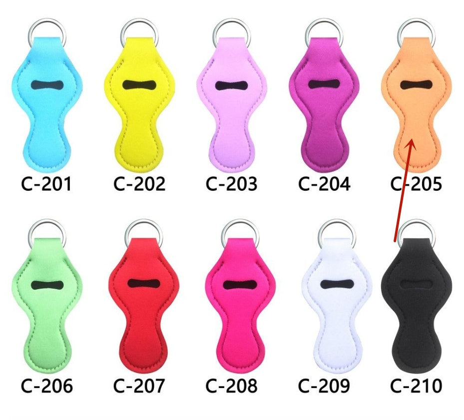 Lipstick Case Keychain Neoprene Lipstick Protective Cover Outdoor Portable Lipstick Pendant Keychain 0090090f 4e5c 4522 aa9c 