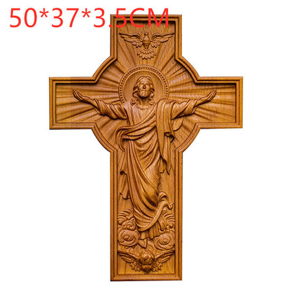 Handicrafts Ascending Wooden Cross Home Church Wood Carving 0094ec5d 6223 41f9 ae70 1af389542e5d