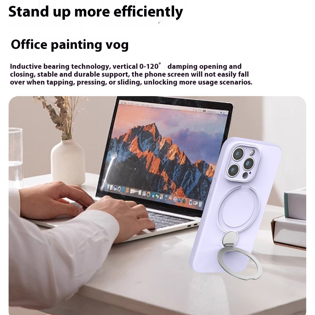 Liquid Silicone Magnetic Bracket Phone Case Applicable Anti-fall - 图片 5