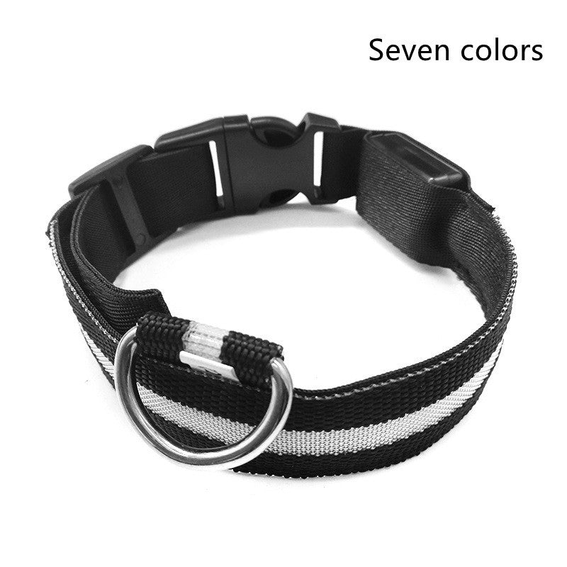 Nylon LED Pet Dog Luminous Collar Night Safety Flashing Glow in Dark Dog Cat Leash Adjustable Pet Supplies 00dee0e0 7049 48df