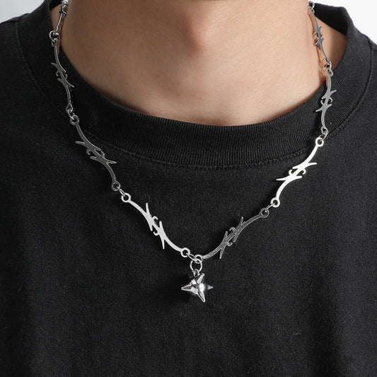 Fashion Thorn Iron Flame Clavicle Chain 010cba44 6388 4b0e a7c2 632690cd5c1a