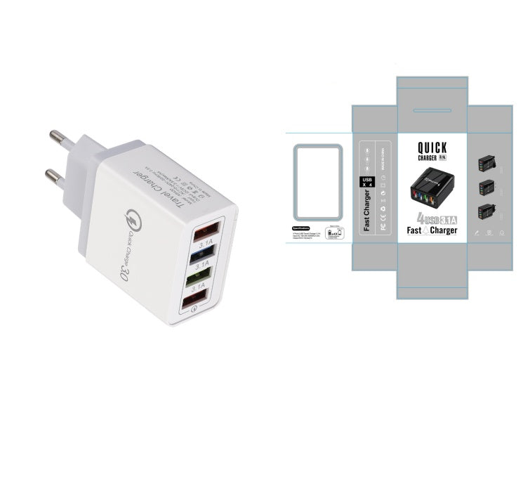 USB Charger Quick Charge 3.0 4 Phone Adapter For Tablet Portable Wall Mobile Charger Fast Charger - 图片 15