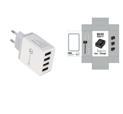 USB Charger Quick Charge 3.0 4 Phone Adapter For Tablet Portable Wall Mobile Charger Fast Charger - 图片 15