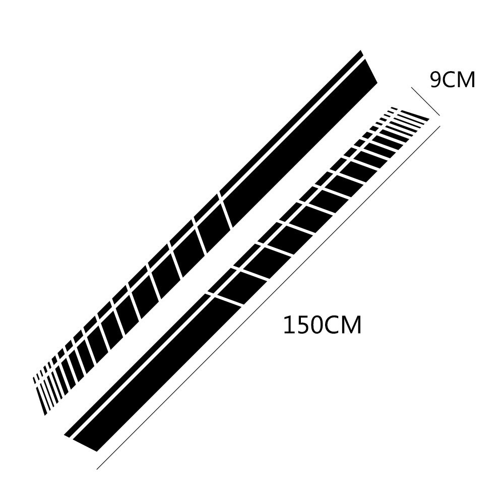 Modified Rear Gear Scratch-resistant Car Body Sticker Car Black 3D Special Stickers Car Decoration Striped Stickers 011a9942 