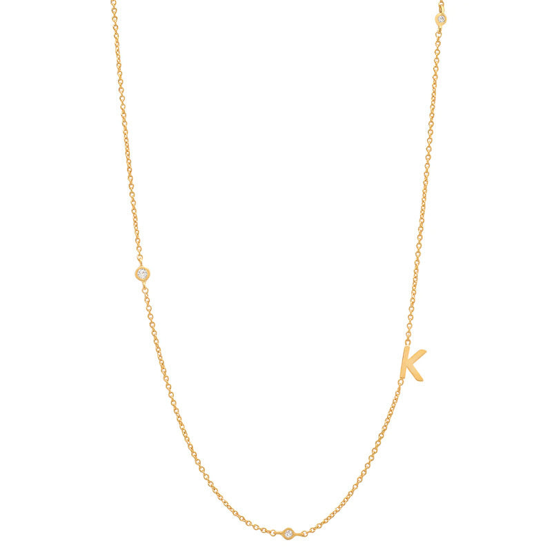 18K Gold Plated 26 Letter Stainless Steel Necklace - HD Wireless Product #12