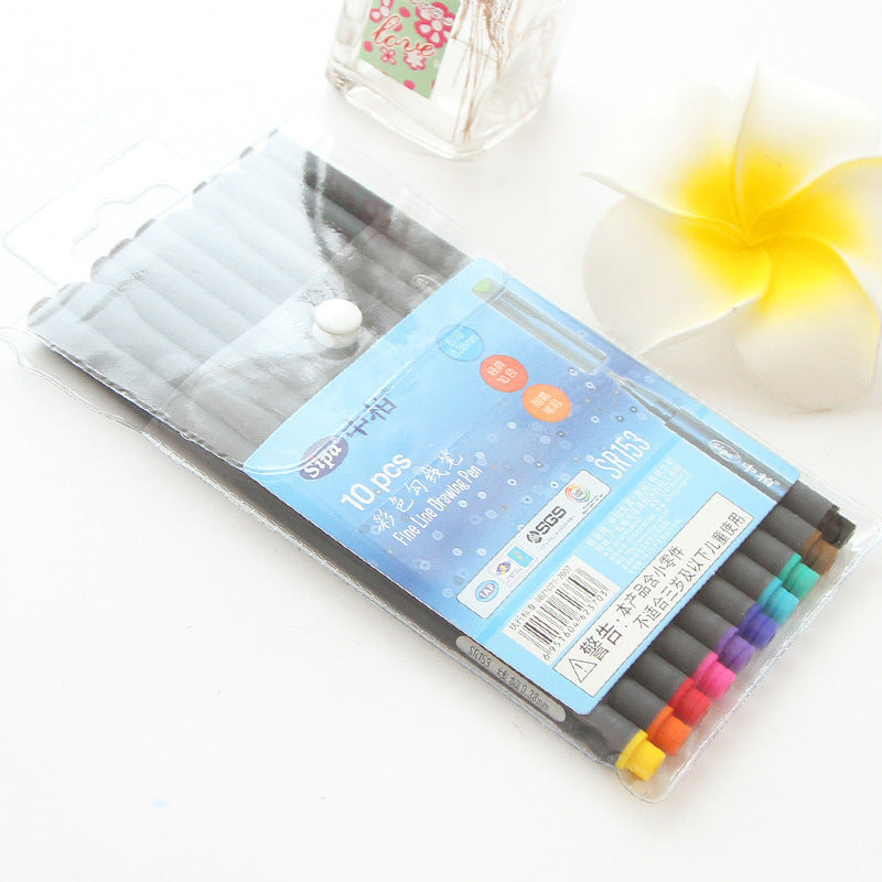 Office Drawing Stroke Syringe Color Hook Line Pen - 图片 1