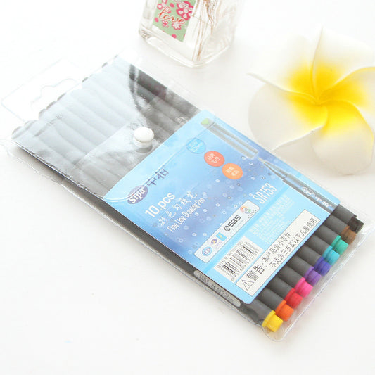 Office Drawing Stroke Syringe Color Hook Line Pen - 图片 1
