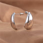 Metal Texture High-grade Earrings Golden Water Drop 01221ed7 fb00 4aa6 86fc 599b57c09e43