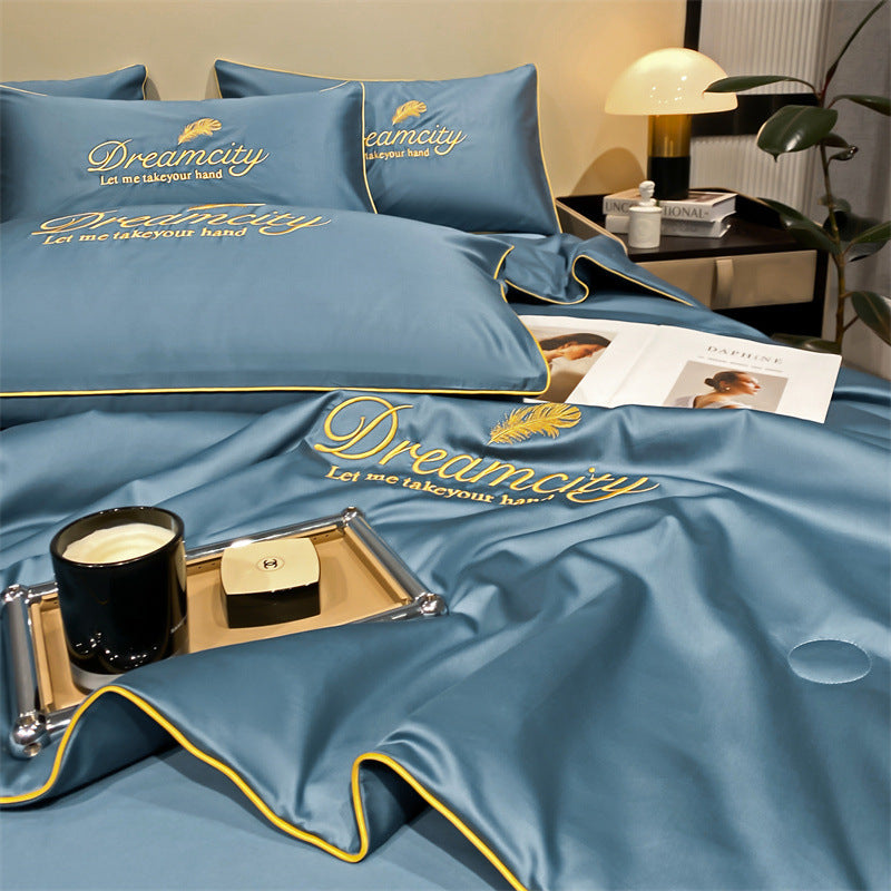 Modern Simple Washed Silk Airable Cover Ice Silk Printing And Dyeing Embroidery 012472df 2a47 43f4 8725 9dfeb2ccccb4
