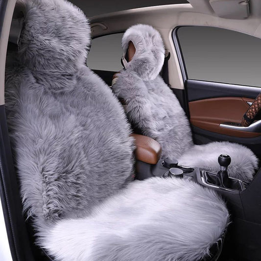 All-inclusive Car Seat Cover Plush Cushion Three-piece Cushion Universal Cushion Winter 013ce3ed 5e41 4f11 8c89 bd605c9fe5ab