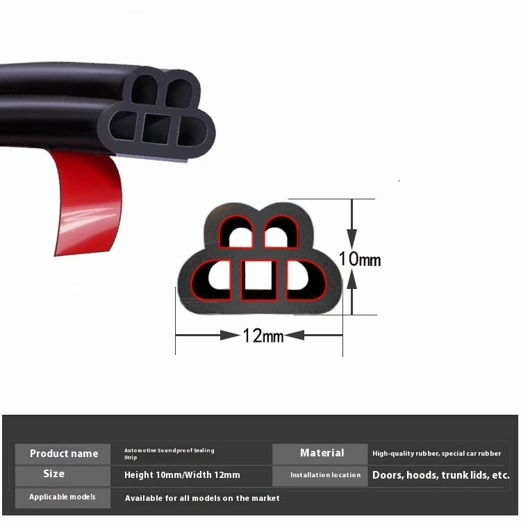 Double-layer 5-hole Thick Black Film Sound Deadening L-type Sealing Strip 016fc84f ef33 4096 bfbe 8834a3257b1e trans