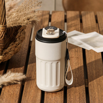Smart Digital Thermal Bottle Portable Coffee Mug Stainless Steel Water Bottle In-Car Insulated Cup Keep Cold Vacuum Flasks 45