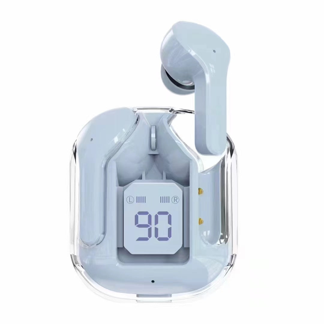 New Mini Transparent Wireless Bluetooth Headset Digital Display ENC Noise Reduction True Wireless Sports Music 019440d1 92df 