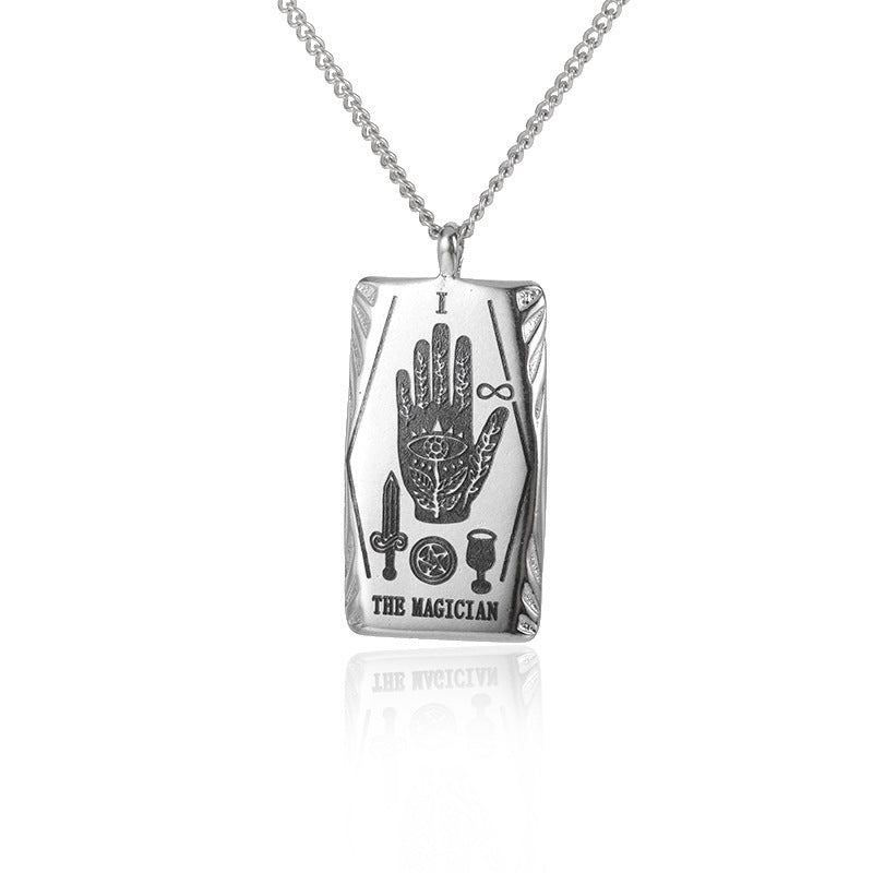 New Personalized Simple Stainless Steel Square Card Necklace 01b5846f f804 48ec b06a c08baa5a1a27