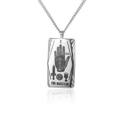 New Personalized Simple Stainless Steel Square Card Necklace 01b5846f f804 48ec b06a c08baa5a1a27