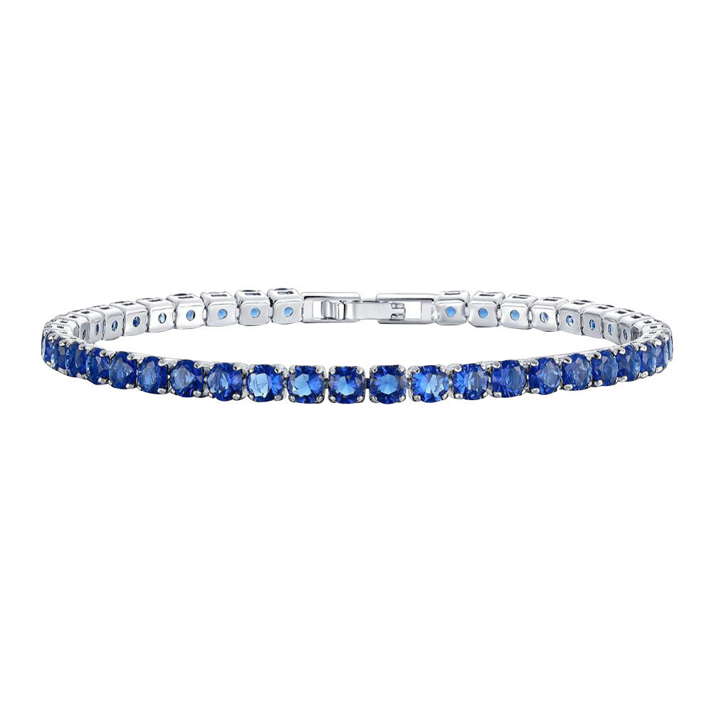 Fashion Color 4.0 Round Zircon Single Row Diamond Bracelet 01d6eedf 6ad1 4b46 9430 2aa90e24f1cc